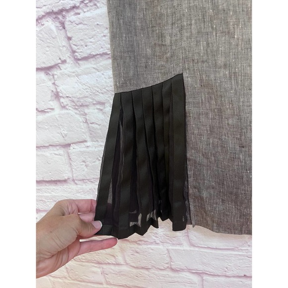 Antonio Melani 100% Linen Belted Fit And Flare Dress Size 0 - Picture 4 of 8